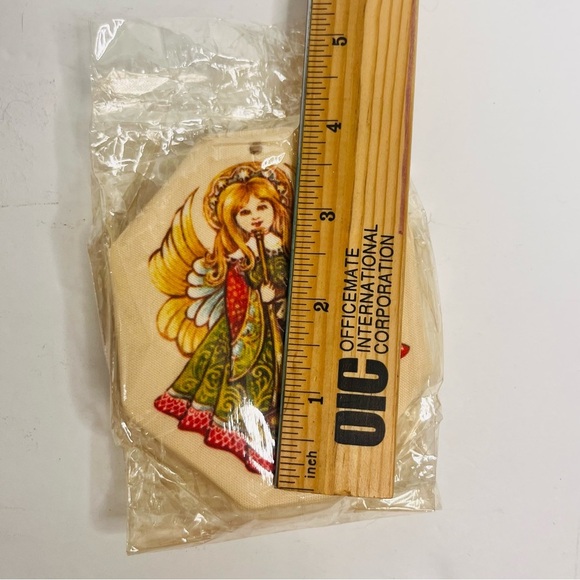 vintage avon christmas ornament set of 3 santa snowman angel fragranced fabric - Picture 5 of 6